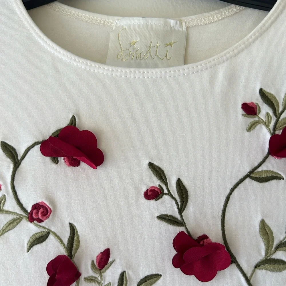 Biscotti girl’s Dress Cream and Red - Picture 6 of 15